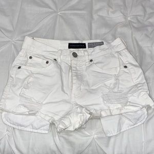 Aeropostale high waisted shortys white size 4